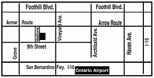 Map to Cucamonga restaurant